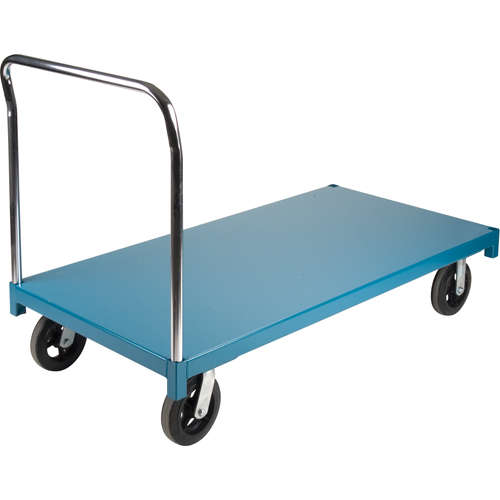 Chariot &agrave; plateforme robuste, 60" lo x 30" la x Capacit&eacute; 2000 lb, Roues en Caoutchouc Equipex