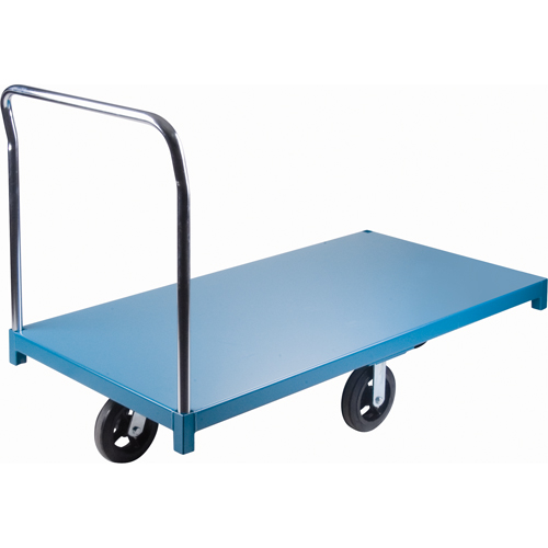 Chariot &agrave; plateforme robuste, 96" lo x 48" la x Capacit&eacute; 2000 lb, Roues en Caoutchouc Equipex