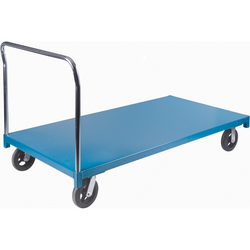 Chariot &agrave; plateforme robuste, 72" lo x 36" la x Capacit&eacute; 2000 lb, Roues en Caoutchouc Equipex