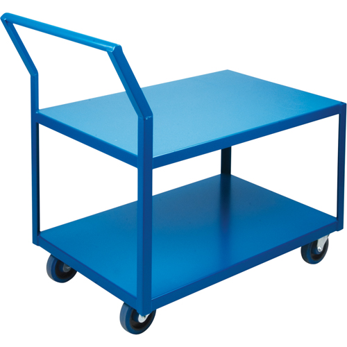 Heavy-Duty Low Profile Shop Carts, 2 Tiers, 18" W x 30" D x 40" H, 1200 lbs. Cap. Equipex