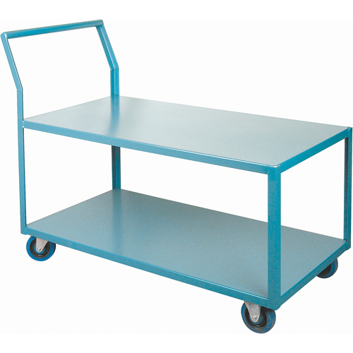 Heavy-Duty Low Profile Shop Carts, 2 Tiers, 24" W x 48" D x 40" H, 1200 lbs. Cap. Equipex