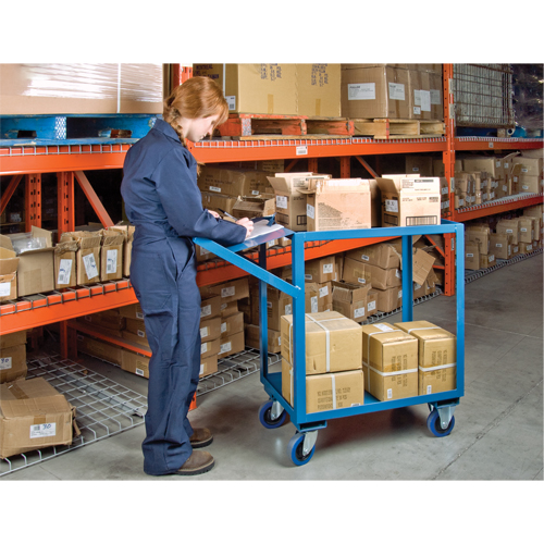 Order Picking Carts, 36" H x 18" W x 46" D, 2 Shelves, 1200 lbs. Capacity Equipex