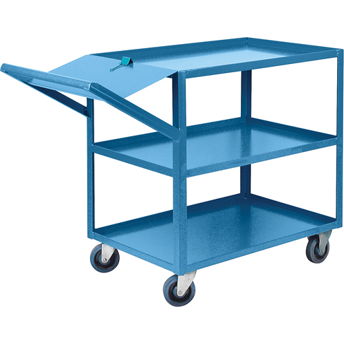 Order Picking Carts, 36" H x 24" W x 64" D, 3 Shelves, 1200 lbs. Capacity Equipex