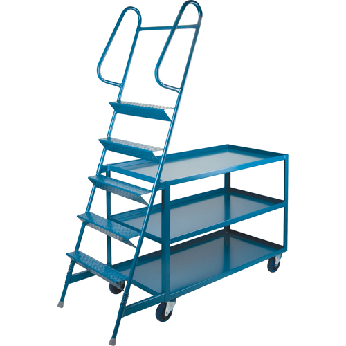Stock Picking Carts, Steel, 24" W x 52" D, 3 Shelves, 1200 lbs. Capacity Equipex