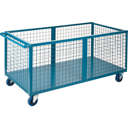 Wire Mesh Box Truck, Steel, 63" L x 30" W x 31.5" H, 25 cu. Ft. Volume, 1200 lbs. Capacity Equipex