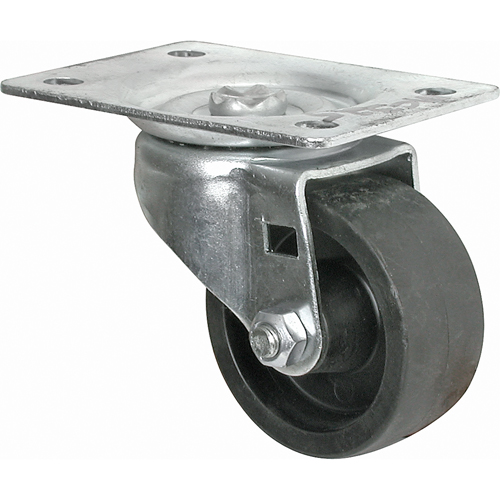 Light-Duty Caster, Swivel, 2-1/2" (63.5 mm), Polyolefin, 200 lbs. (91 kg.) Equipex