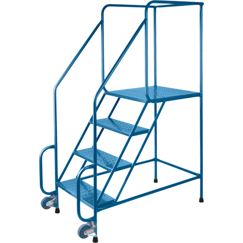 &eacute;chelles Tilt-N-Roll, Acier, 4 marches, Largeur 22", 24" p x 38" h marche pali&egrave;re Equipex