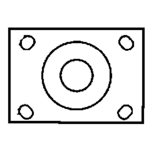 Total Locking Caster, Swivel with Brake, 6" (152.4 mm), Rubber, 450 lbs. (204 kg.) Equipex