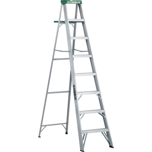 Commercial Duty Stepladders (2400 Series), 8', Aluminum, 225 lbs. Capacity, Type 2 Equipex