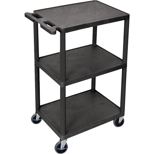 Utility Cart, 3 Tiers, 18" x 40" x 24", 400 lbs. Capacity Equipex