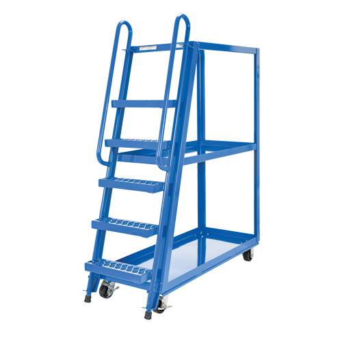 Stock Picking Cart, Steel, 21-7/8" W x 56-1/8" D, 3 Shelves, 1000 lbs. Capacity Equipex