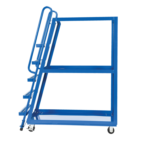 Stock Picking Cart, Steel, 21-7/8" W x 56-1/8" D, 3 Shelves, 1000 lbs. Capacity Equipex
