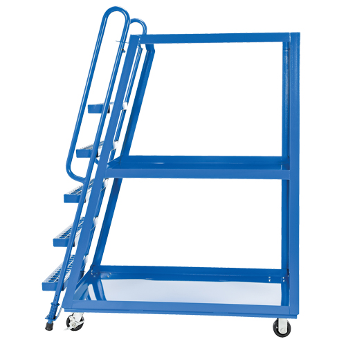 Chariot &agrave; cueillette, Acier, 27-7/8" la x 56-1/8" p, 3 tablettes, Capacit&eacute; 1000 lb Equipex