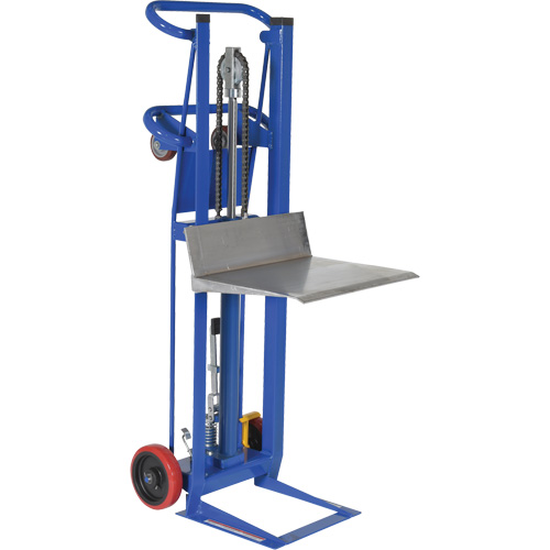 Hydra Lift Platform Stacker, Foot Pump Operated, 750 lbs. Capacity, 52" Max Lift Equipex