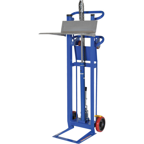 Hydra Lift Platform Stacker, Foot Pump Operated, 750 lbs. Capacity, 52" Max Lift Equipex