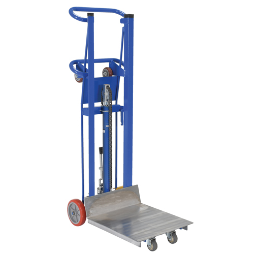 Hydra Lift Platform Stacker, Foot Pump Operated, 750 lbs. Capacity, 52" Max Lift Equipex