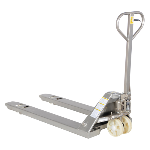 Pallet Truck, Stainless Steel, 48" L x 27" W, 5500 lbs. Capacity Equipex