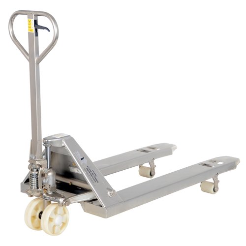 Pallet Truck, Stainless Steel, 48" L x 27" W, 5500 lbs. Capacity Equipex