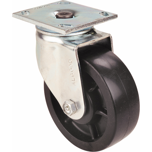 Roulettes robustes EMaxx &agrave; cheville, Fixe, 6" (152,4 mm), Fonte, 1200 lb (544,3 kg) Equipex
