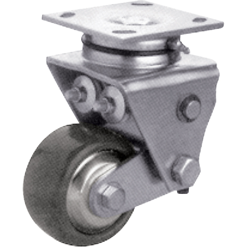Heavy-Duty Caster, Swivel, 4" (101.6 mm), Solid Elastomer, 900 lbs. (408 kg.) Equipex