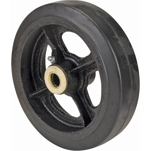 Rubber Wheels, 8" (203 mm) Dia. x 2" (51 mm) W, 600 lbs. (272 kg.) Capacity Equipex