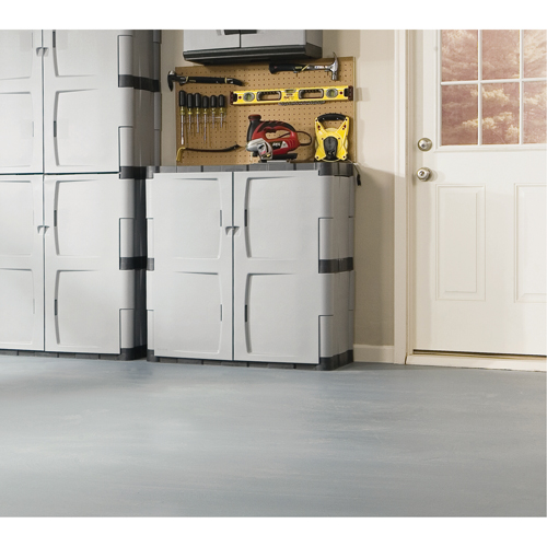 Heavy-Duty Cabinet, Plastic, 37" H x 36" W x 18" D, Mica and Charcoal Equipex