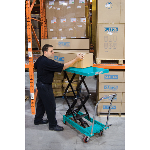 Heavy-Duty Hydraulic Scissor Lift Table, 27-1/2" L x 17-3/4" W, Steel, 330 lbs. Capacity Equipex