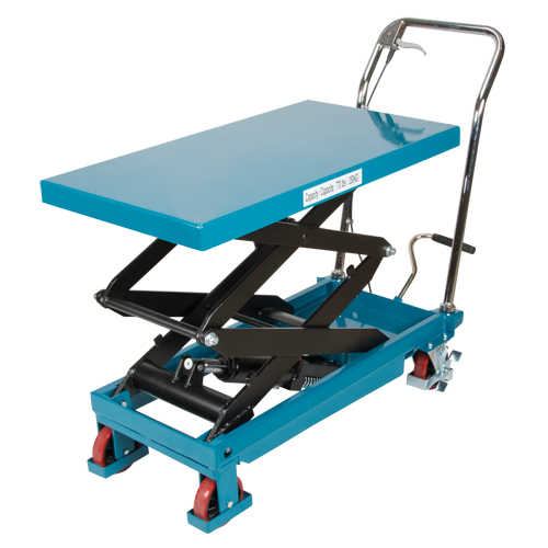 Heavy-Duty Hydraulic Scissor Lift Table, 35-3/4" L x 19-3/4" W, Steel, 770 lbs. Capacity Equipex