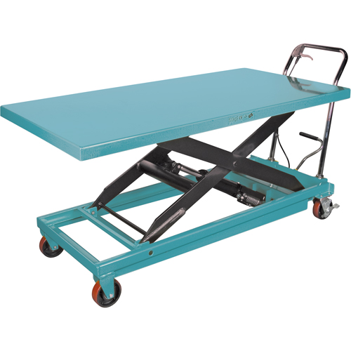 Heavy-Duty Hydraulic Scissor Lift Table, 63" L x 31-7/8" W, Steel, 1100 lbs. Capacity Equipex