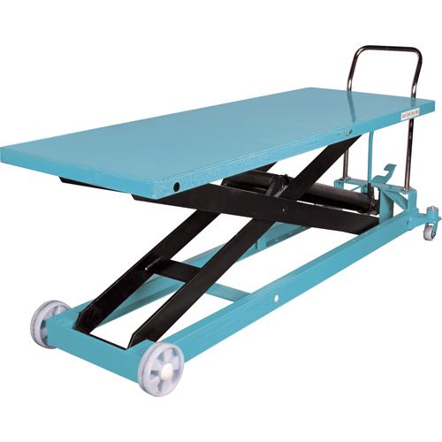 Heavy-Duty Hydraulic Scissor Lift Table, 80-1/8" L x 29-1/2" W, Steel, 2200 lbs. Capacity Equipex