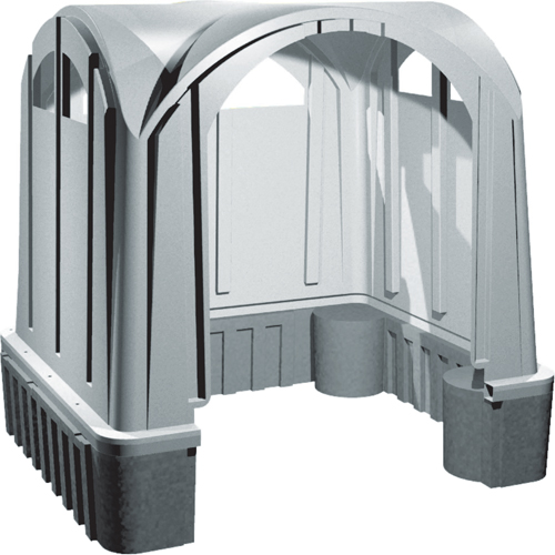 Outdoor Poly Shelters, 3 Walls, 7' L x 6' W x 7' H Equipex