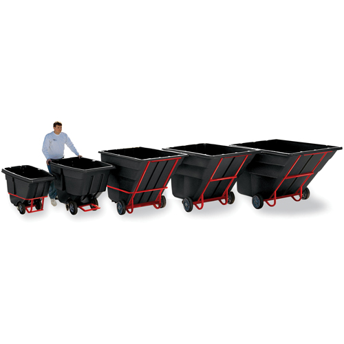 Tilt Truck, Polyethylene, 1-1/2 cu. yd., 1200 lbs. Load Capacity Equipex