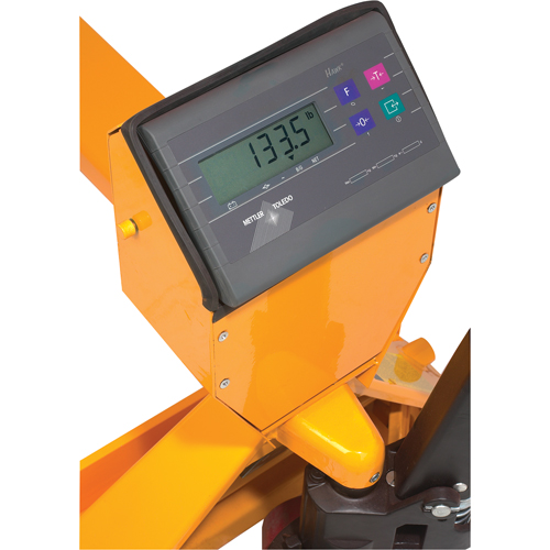 Transpalette avec balance num&eacute;rique, 27,5" lo x 27,5" la, Capacit&eacute; de 5000 lb Equipex