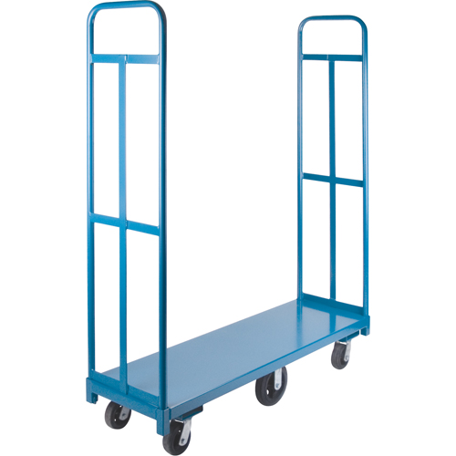Chariot &agrave; plateforme U-Boat, 60" lo x 18" la x Capacit&eacute; 1500 lb, Roues en Caoutchouc Equipex