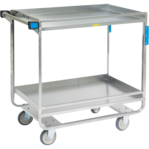 Chariots avec barres de retenue, 2 Tiers, 23" la x 37-1/4" h x 38-5/8" p, Capacit&eacute; 700 lb Equipex