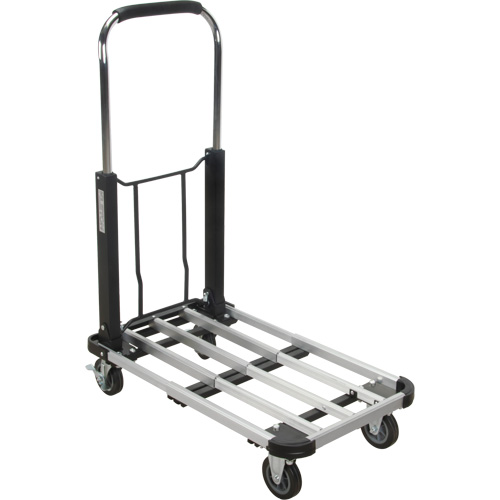 Chariots &agrave; plateforme pliants, Aluminium, 300 lb, 28" lo x 16" la, Hauteur 32" Equipex