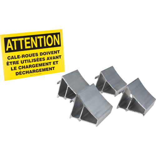 Aluminum Wheel Chock Kit, 7" W x 6" D x 6" H Equipex
