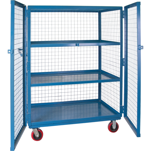 Chariot en treillis m&eacute;tallique, 3 niveaux, 51" lo x 32" la x 62,5" h, Cap. 2400 lb Equipex