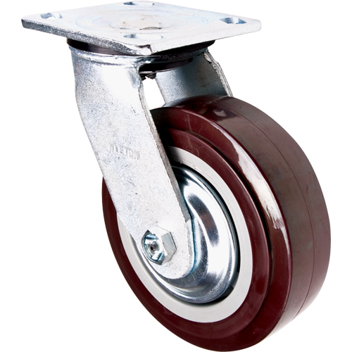 Roulette, Pivotant, 6" (152,4 mm), Polyur&eacute;thane, 850 lb (385 kg) Equipex