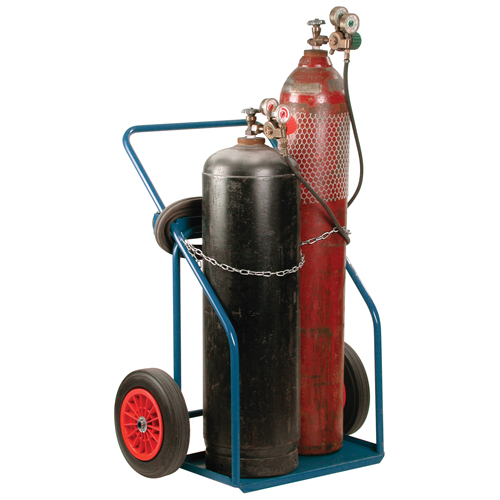 Chariots pour bouteilles de gaz, Roues Caoutchouc, Base de , 1000 lb Equipex