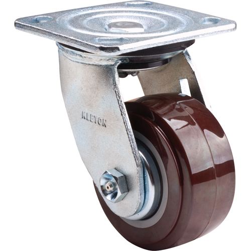 Roulette, Pivotant, 4" (101,6 mm), Polyur&eacute;thane,  Equipex