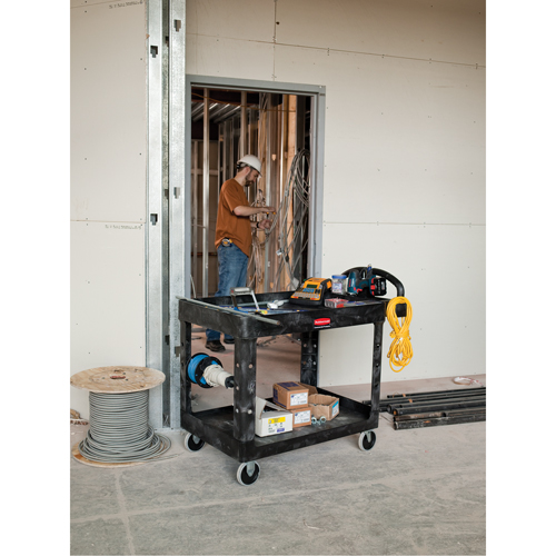 Heavy Duty Utility Cart - 4500-88, 2 Tiers, 17-1/8" x 33-1/4" x 39", 500 lbs. Capacity Equipex