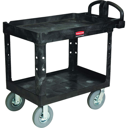 Heavy-Duty Utility Cart, 2 Tiers, 25-1/4" x 37-1/8 x 36-3/8", 500 lbs. Capacity Equipex