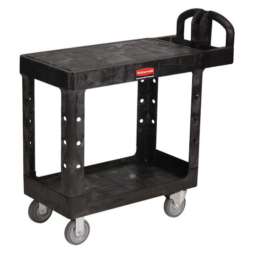 Flat Shelf Heavy Duty Utility Cart - 4505-00, 2 Tiers, 17-1/4" x 38-1/10" x 38-1/2", 500 lbs. Capacity Equipex