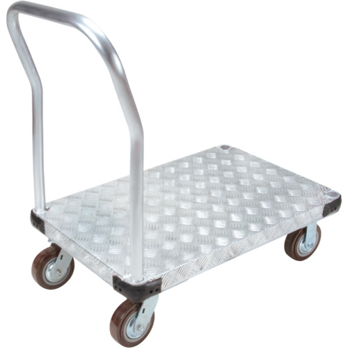 Aluminum Platform Truck, 24" W x 36" L, 3400 lbs. Cap., Polyurethane Wheels Equipex