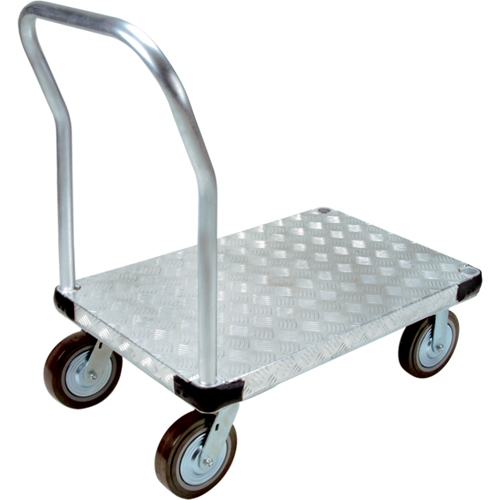 Aluminum Platform Truck, 24" W x 48" L, 4000 lbs. Cap., Polyurethane Wheels Equipex