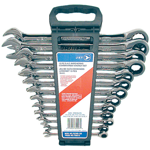 RCWS-13S Long Pattern SAE Ratcheting Combination Wrench Set, Combination, 13 Pieces, Imperial Equipex
