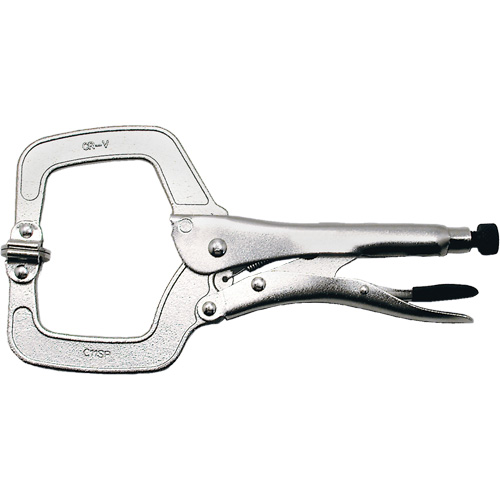 Super Heavy-Duty Locking C-Clamp with Swivel Pad, 11" (279 mm) Capacity Equipex