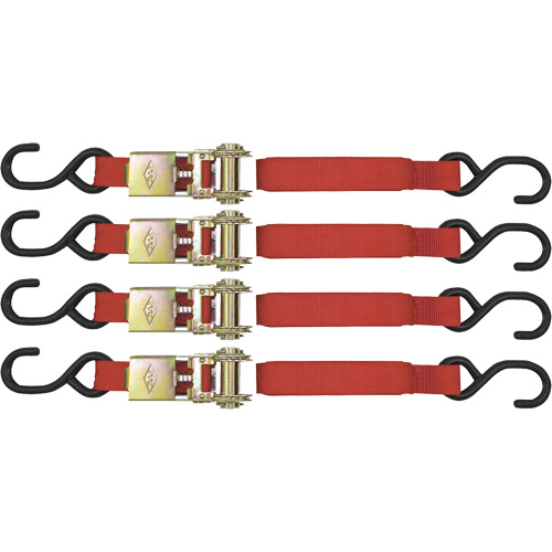ITD-1154R Ratchet Tie Down Set, S-Hook, 1" W x 15' L, 1500 lbs. (680 kg) Working Load Limit Equipex