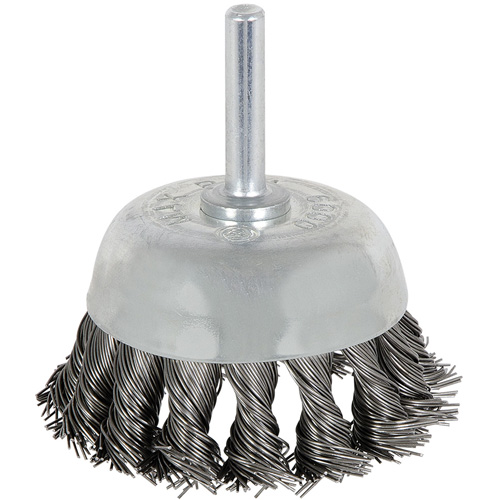 8046 Shaft Mounted Knot Twisted Cup Brush, 1-1/8" Dia. Equipex